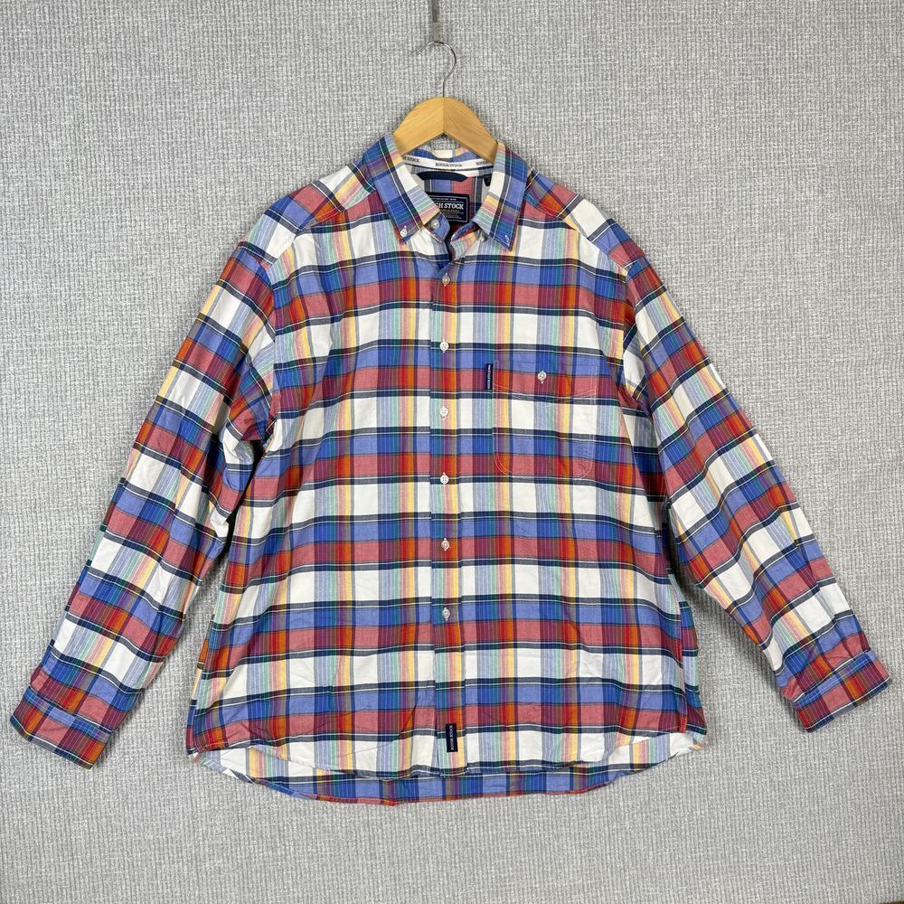 Rough Stock Panhandle Slim Plaid Button Down Cotton Shirt‎ Western Casual XL